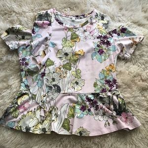 Guess cold shoulder peplum top